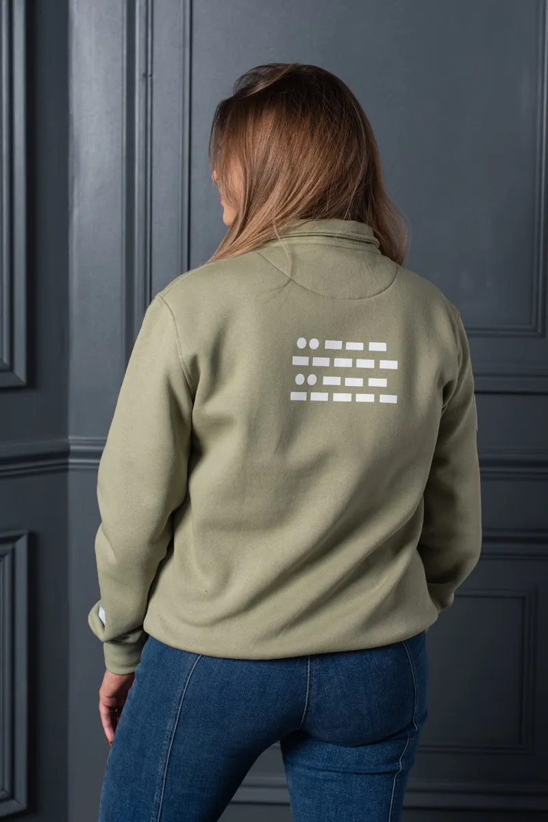 POSH Country Tidal Quarter Zip Jumper Mooreland Grene-4